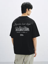 Men's Printed T-Shirt with Patch Embroidery